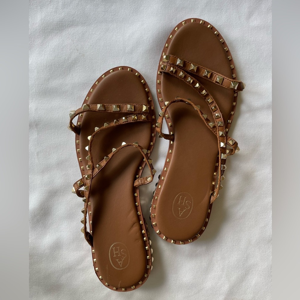 ASH Peace Sandal in Cognac